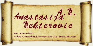 Anastasija Mekterović vizit kartica